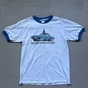 Vintage Southern Culture On The Skids 'Corn Rocket' Car Ringer T-Shirt